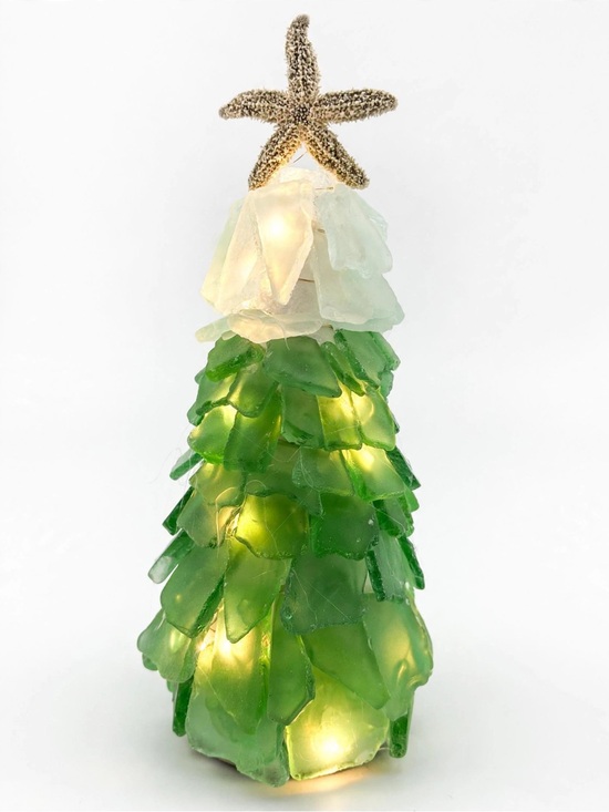 Other - Sea Glass Green Holiday Tree with Star Topper - Brand